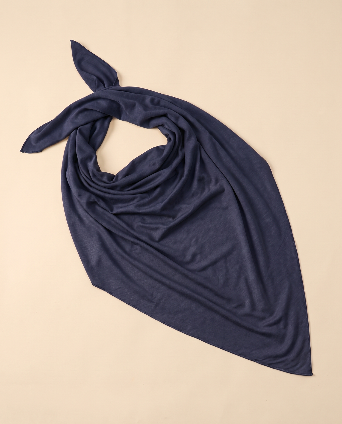 Soft jersey everyday hijab in Navy, flat