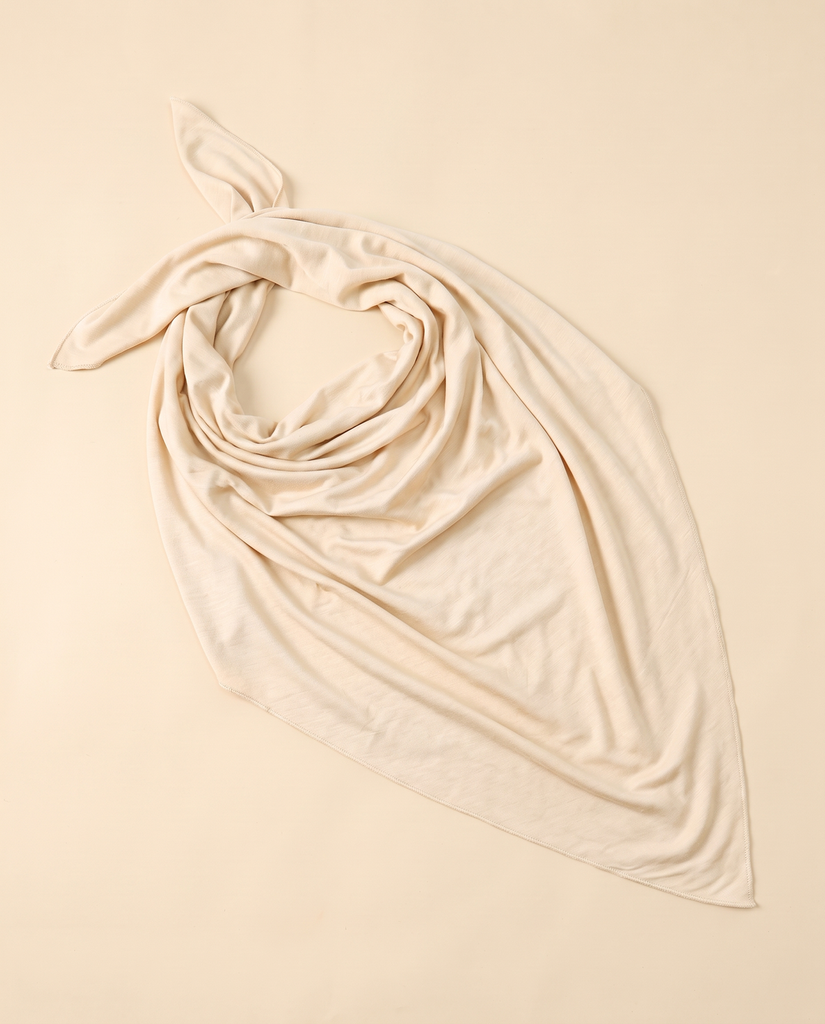 Soft jersey everyday hijab in Cream, flat