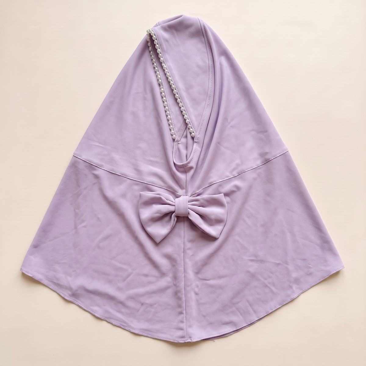 Fatin Bow-Detail Instant Hijab – Lilac