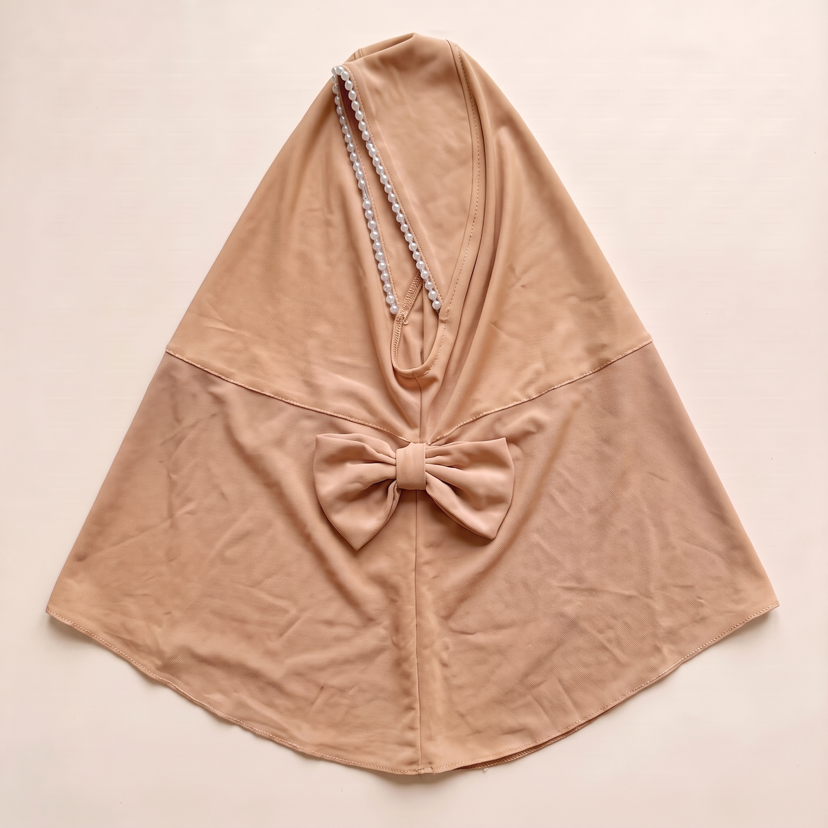 Fatin Bow-Detail Instant Hijab – Camel